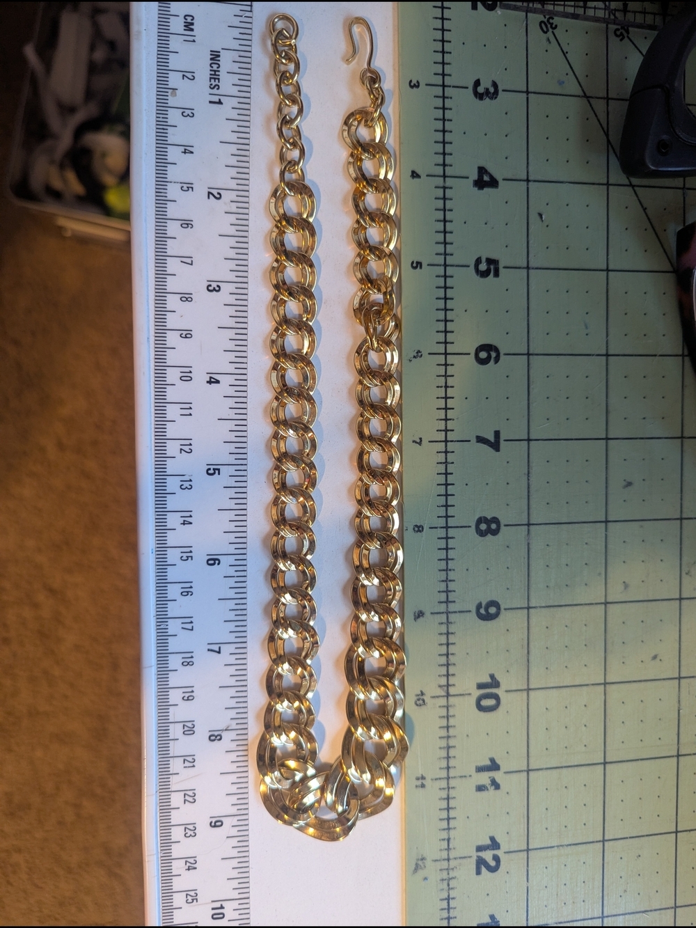 Gold-Tone Curb Chain Necklace
